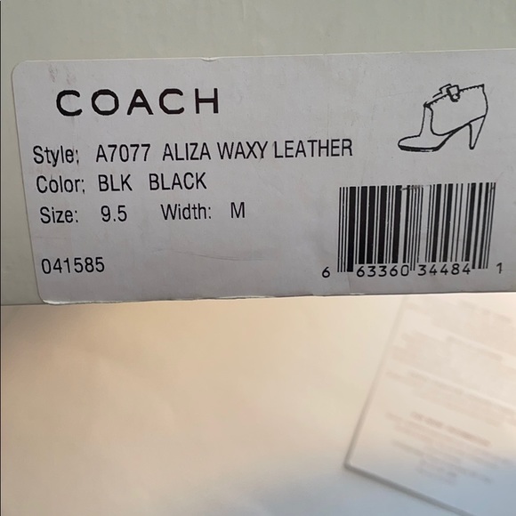 Coach Aliza leather low boot-black size 9.5 - Picture 9 of 12